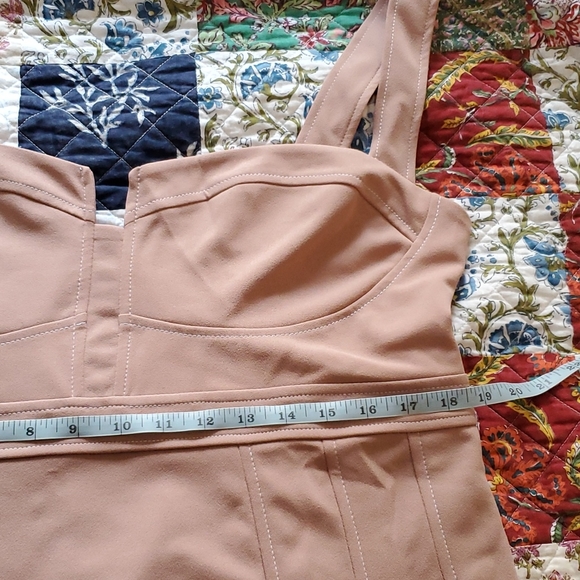 NWT Asos contrast stitch corset pleated mini skater dress - Picture 7 of 10